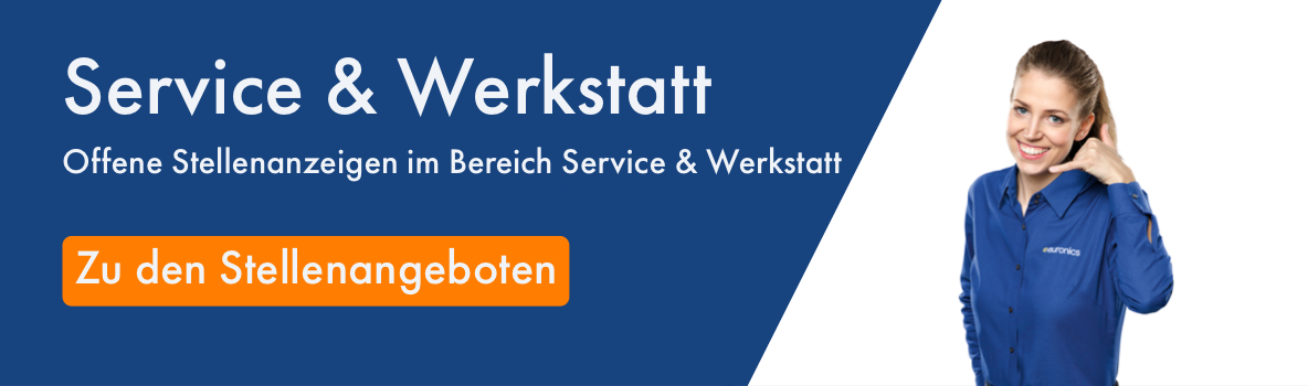 Entdecken Sie unsere offenen Stellenanzeigen im Bereich Service und Werkstatt.