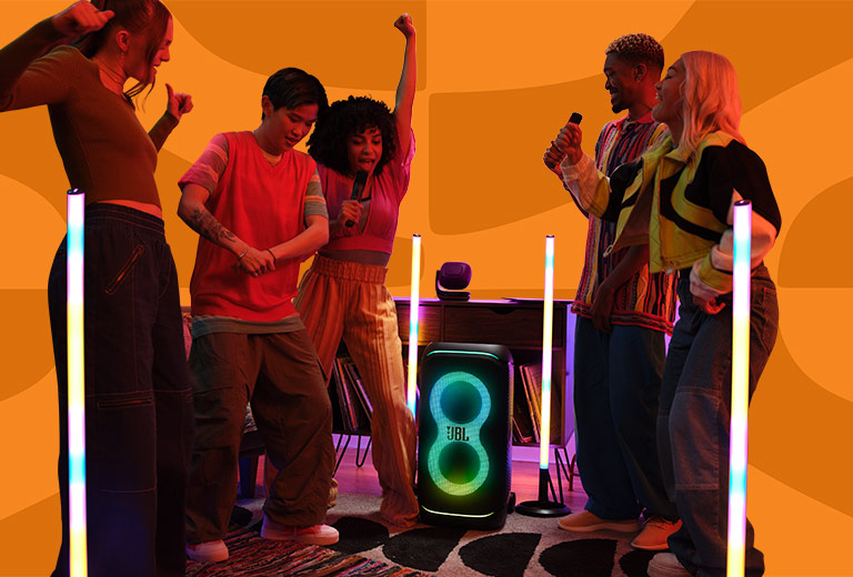 Accessoires von JBL: Party Lights, Mikrofone und Ersatzakkus