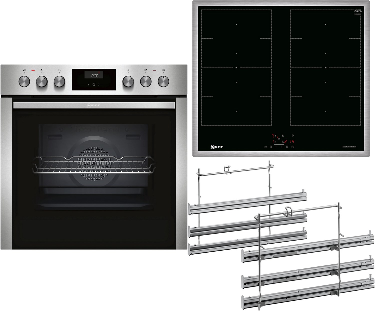 NEFF HMK260IF Herdset Mit Induktionskochfeld Edelstahl Edelstahl A