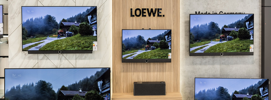 EURONICS Tonhaus Melodie Showroom: Loewe TV-Wand