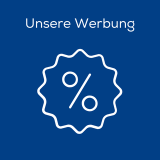 Unsere Werbung mit Rabatt-Symbol