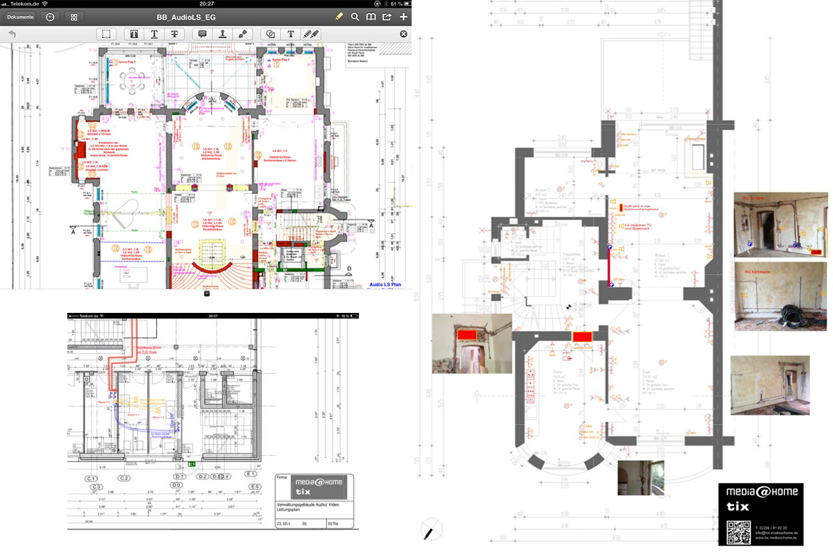 Inwall Soundpanels werden von uns geplant mit einem CAD Software und installiert