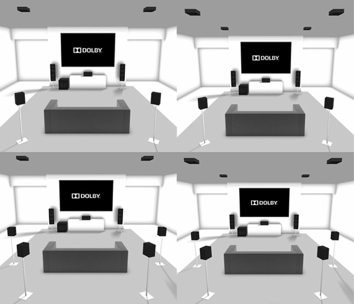 Dolby Atmos, Surround-Klang, Dolby Surround-Verfahren, Dolby Atmos Surround-Klang, Dreidimensionales Tonsystem, 3D-Tonverfahren, Objektbasiertes Surround-Verfahren, Dreidimensionaler Heimkinoklang 