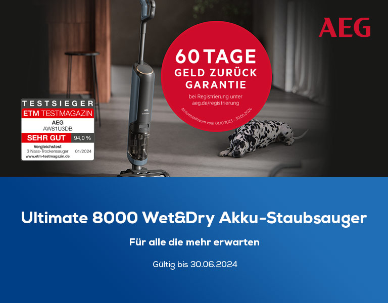 AEG ULTIMATE 8000 Wet&Dry AkkuStaubsauger 60 Tage Geld zurück Garantie!