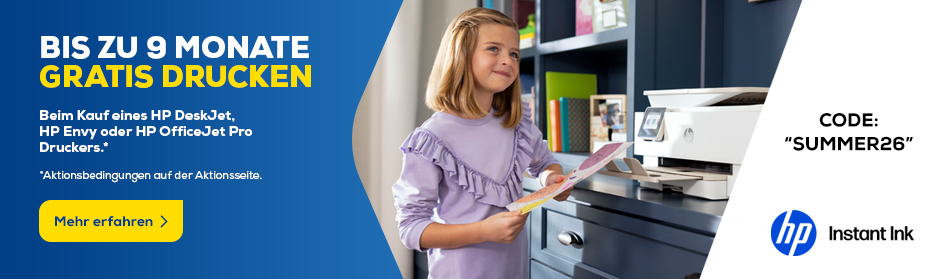 HP - Bis zu 9 Monate gratis Drucken