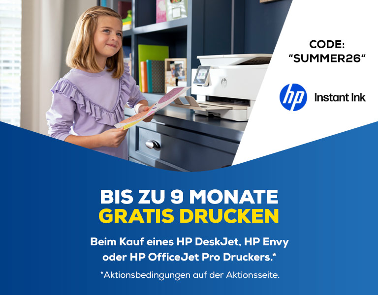 HP - Bis zu 9 Monate gratis Drucken