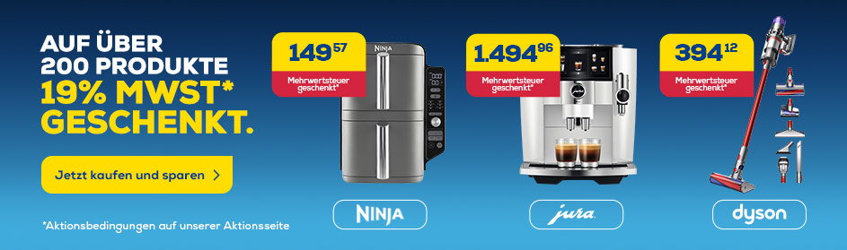 19% MwSt. geschenkt