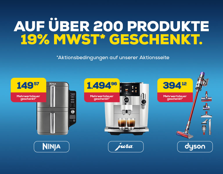 19% MwSt. geschenkt