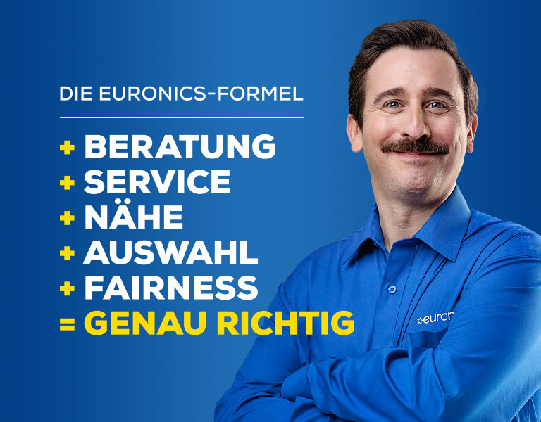 Genau richtig. EURONICS Formel