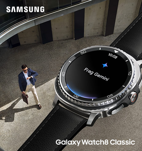 Samsung Galaxy Watch8 Classic. Frag Gemini