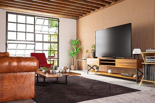 OLED-TV im Wohnzimmer