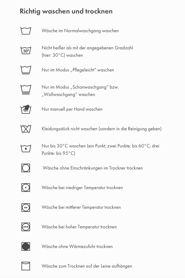 Richtig waschen und trocknen