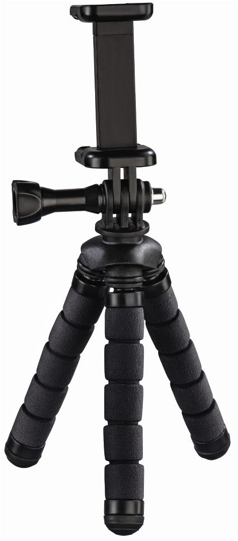 Flex Mini-Stativ für Smartphone/GoPro 5,5 - 7,8cm schwarz