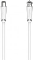 SAT-Anschlusskabel 90 dB (1,5m) F-Stecker>Koax-Kupplung weiss