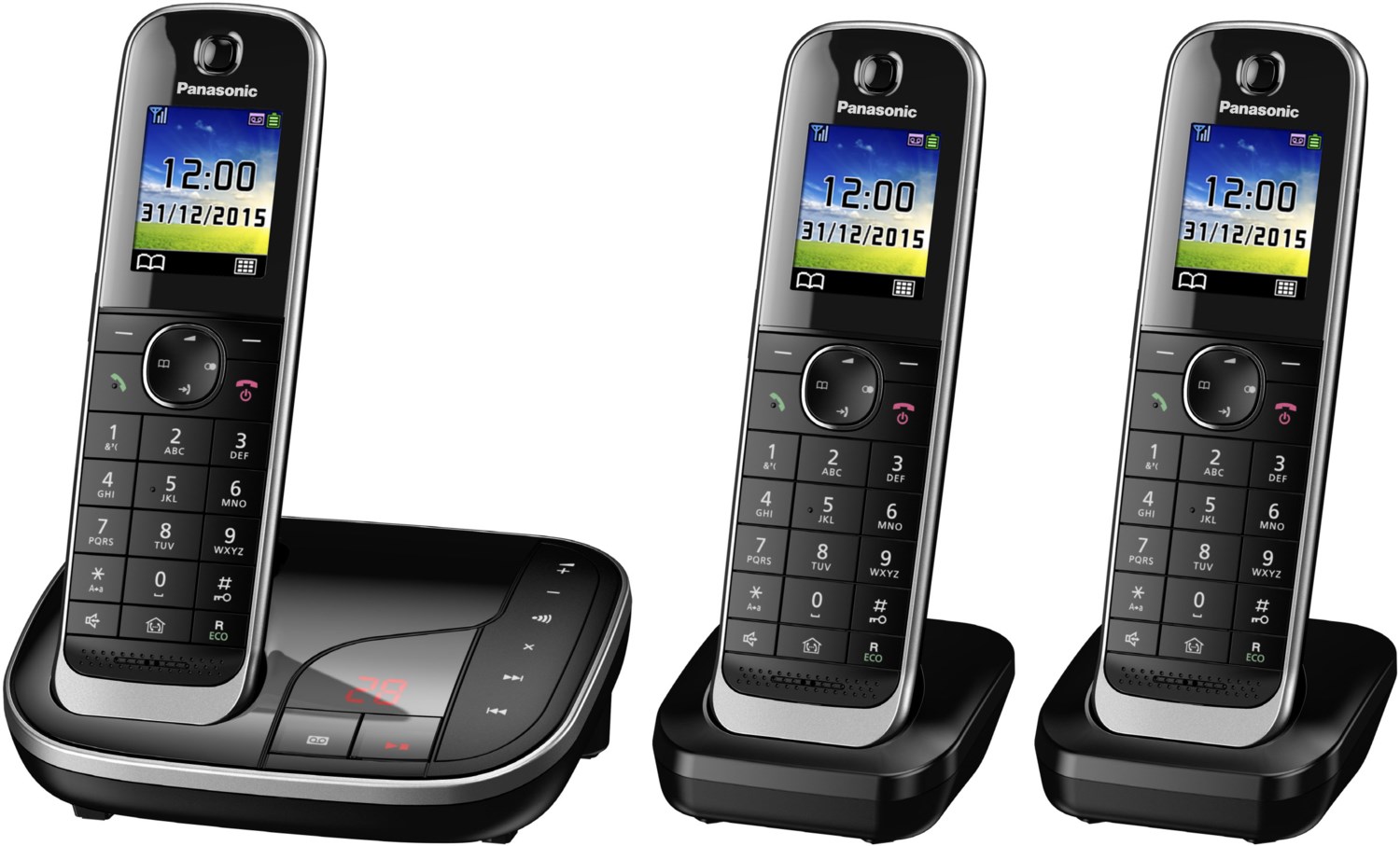 Panasonic KX TGJ323GB Schnurlostelefon mit Anrufbeantworter schwarz  - Onlineshop EURONICS