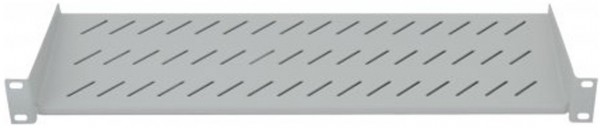 Fachboden 1HE (483x150 mm) grau bis 25kg, Frontmontage