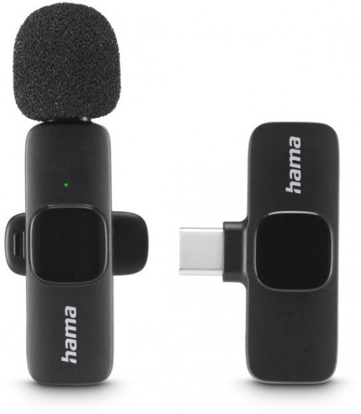 Smart Wireless Lavalier-Mikrofon für Smartphones schwarz