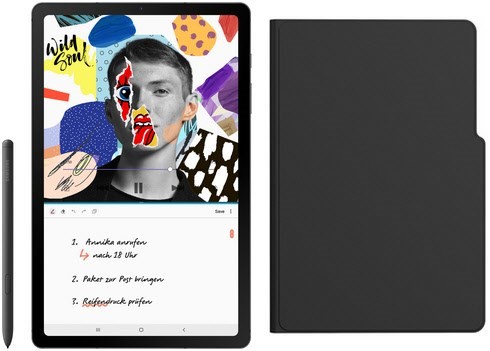Galaxy Tab S6 Lite WiFi Tablet oxford gray inkl. Anymode Book Cover, 10,4 Zoll Display, 64 GB Speicher, 4 GB RAM, Octa Core, Android, 13 Std. Akku