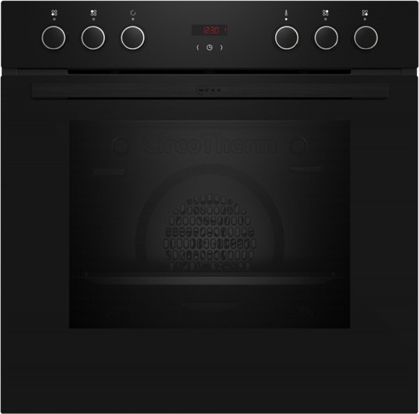 E1CCD2AK3 Einbau Elektro-Herd schwarz, 71 l, Pizza-Stufe, schnelles Vorheizen, Heißluftgrill, 59,43 cm breit, A+