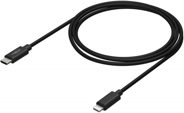 Type-C>Lightning Ladekabel (1,2m) schwarz