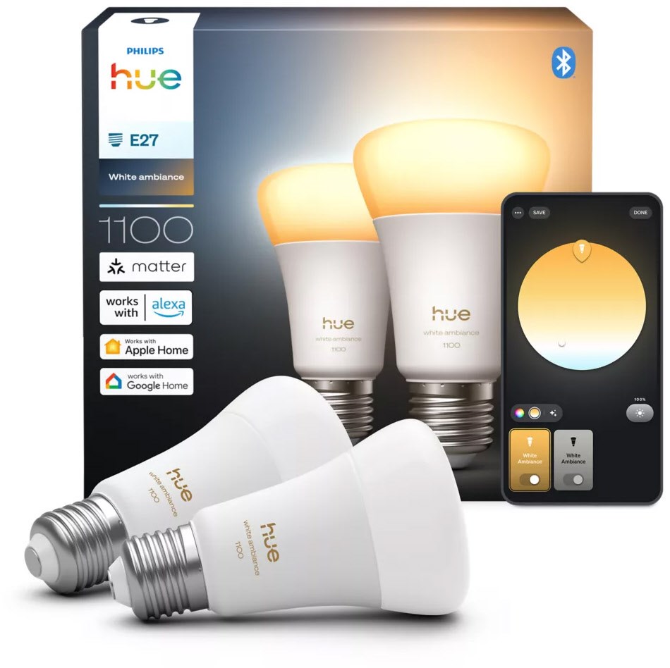 Hue White Ambiance E27 1100 2er LED-Leuchtmittel
