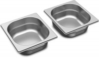 FlexTop2-Bowls Gar-/Lagerschalen (2 Stk.) edelstahl