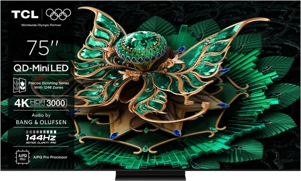 75C79K 189 cm (75") QD-Mini LED-TV brushed metal, 4K Ultra HD, Smart-TV, 120 Hz, DVB-T2/DVB-C/DVB-S2, Sprachsteuerung