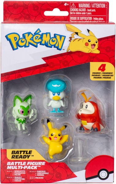 Battle Figur Set Krokel, Felori, Kwaks, Pikachu