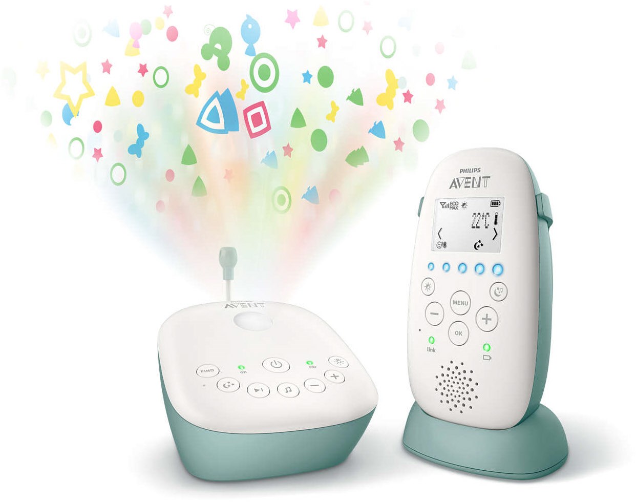 SCD731/26 Dect Babyphone weiß/grün