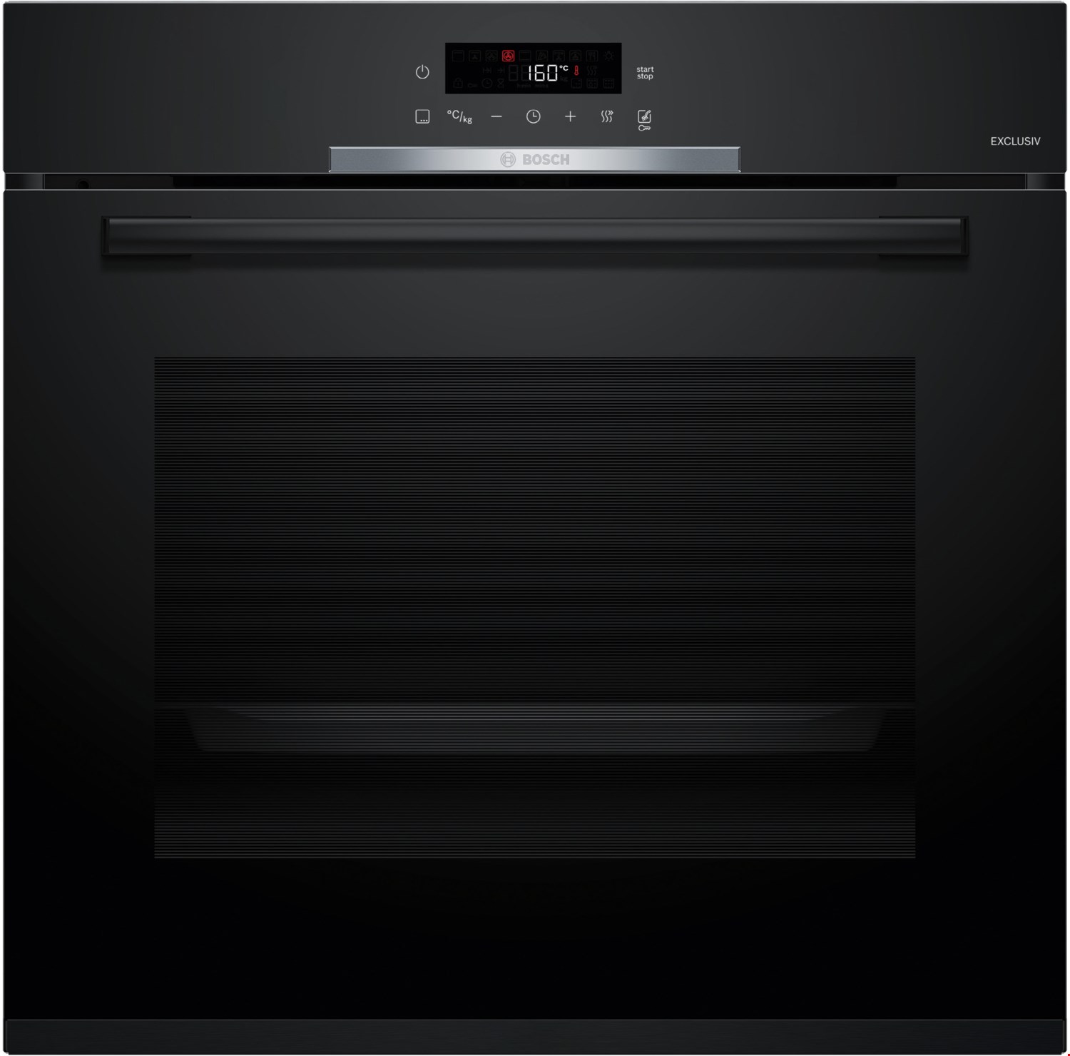 HBG3720B4 Einbaubackofen schwarz, 71 l, Pizza-Stufe, schnelles Vorheizen, pyrolytische Selbstreinigung, 59,4 cm breit, A+