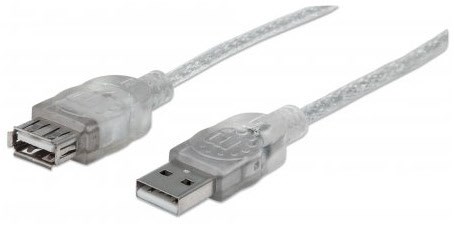 USB 2.0 Verlängerungskabel (4,5m) silber