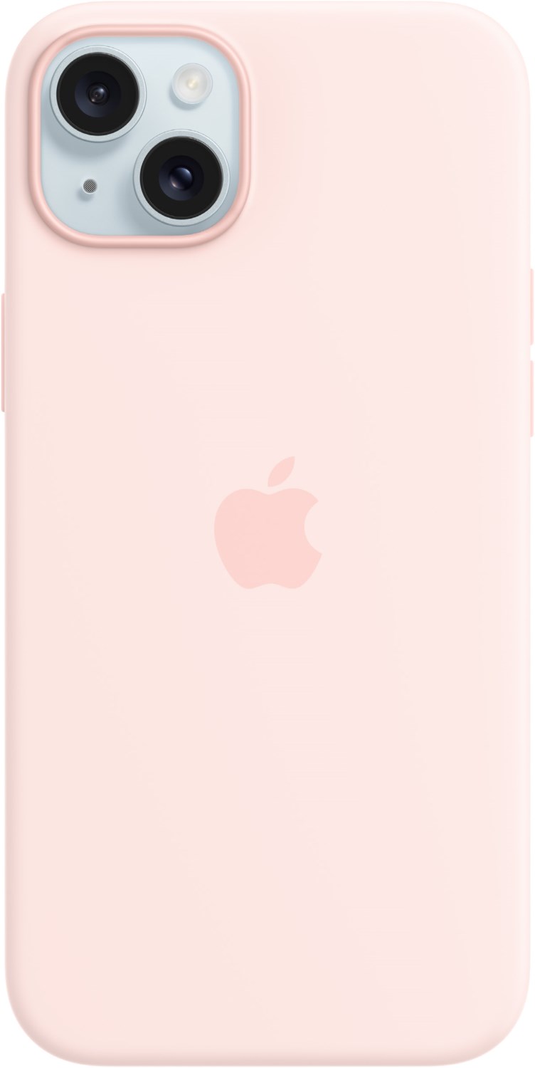 Silikon Case mit MagSafe für iPhone 15 Plus hellrosa