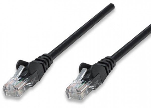 Patchkabel RJ45 U/UTP Cat5e (5 m) schwarz Hebelschutz