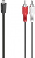 USB-C-Stecker>Cinch-Stecker (1,5m) schwarz