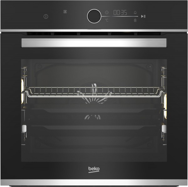 bPRO 500 BBIM13400XS Einbaubackofen schwarz/edelstahl, 71 l, Pizza-Stufe, schnelles Vorheizen, Brotback-Stufe, 59,4 cm breit, A+