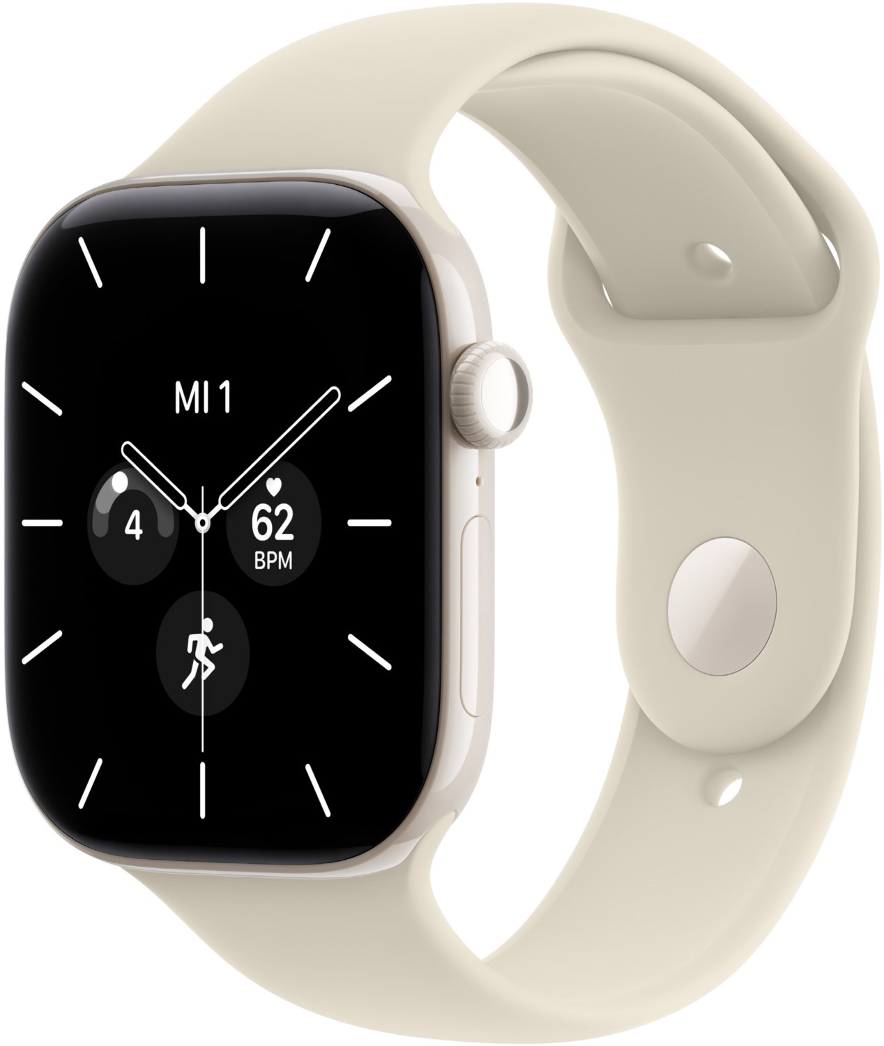 Apple Watch Series 12 (46mm) GPS+5G Smartwatch Keramik mit Sportarmband S/M perlweiß/sand