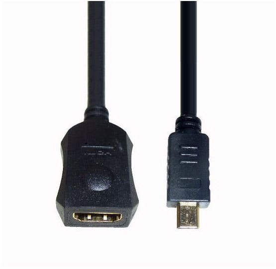 HDA 2 HDMI-Adapterkabel (0,2m) Stecker Typ-D > Buchse Typ-A