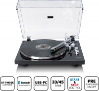 LBT-215BK Plattenspieler mit Bluetooth & USB schwarz
