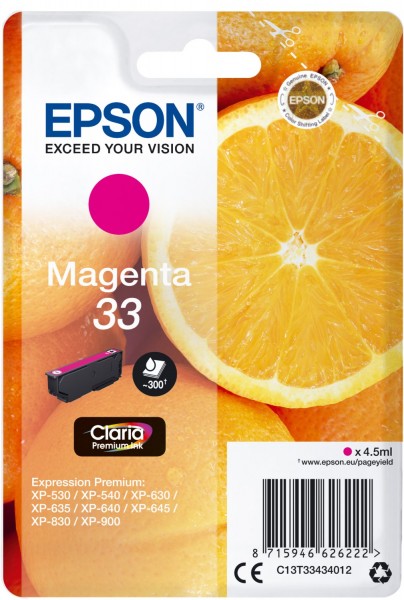 33 Claria Premium Tintenpatrone magenta