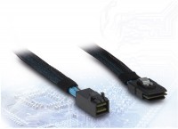 SFF-8643 > SFF-8087 Kabel (0,75m) schwarz/blau