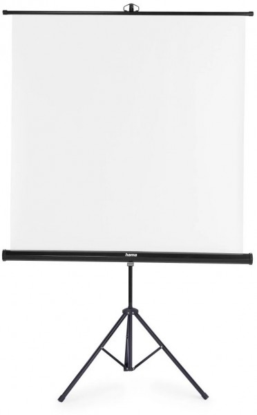 Leinwand mit Stativ 125x125cm weiß