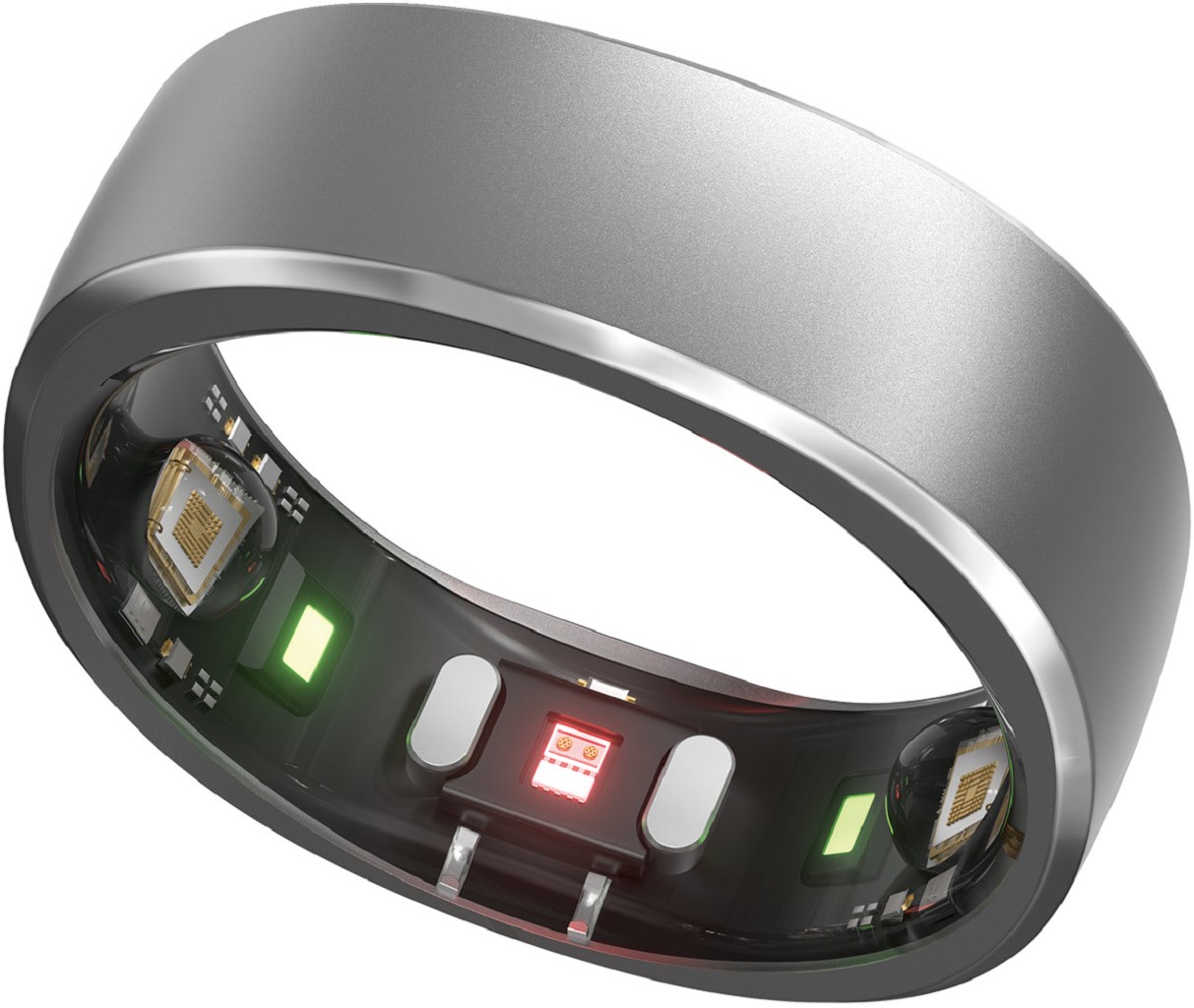 Smart Ring (Größe 12) moonlit silver, Schlafüberwachung, 7 Tage Akkulaufzeit, Blutsauerstoffmessung