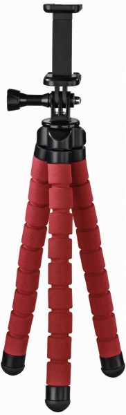 Flex (26cm) Stativ für Smartphone und GoPro rot