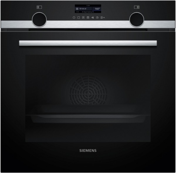 HB579GBR3 Einbaubackofen edelstahl, 71 l, Pizza-Stufe, schnelles Vorheizen, pyrolytische Selbstreinigung, 59,4 cm breit, A+, iQ500