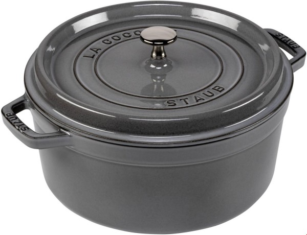 La Cocotte Rund (26cm) Graphit-grau