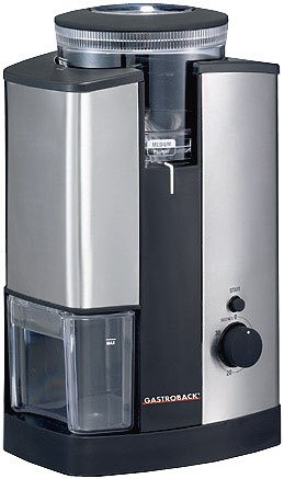 Design Advanced Kaffeemühle silber/schwarz