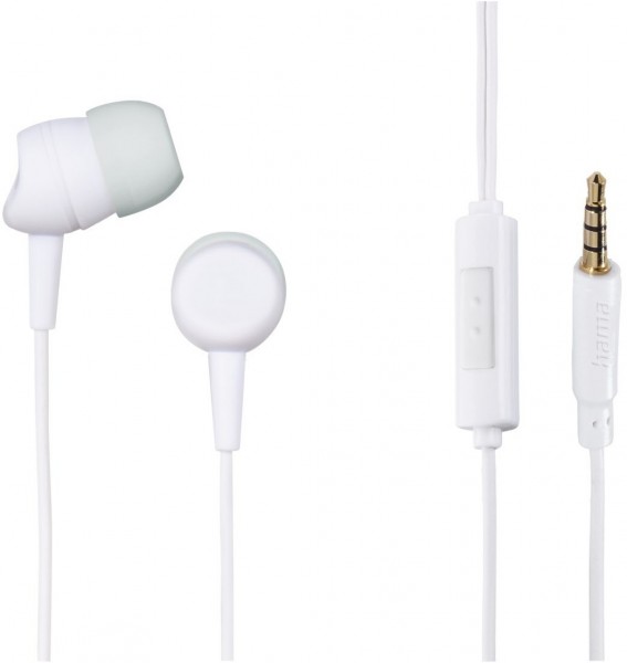 Kooky In-Ear-Kopfhörer mit Kabel weiss