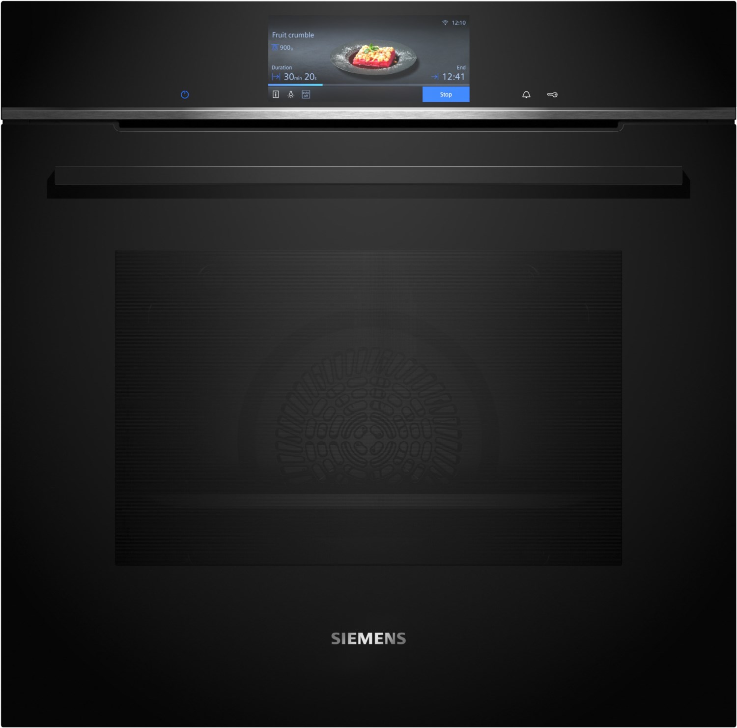 HB778G3B1 Einbaubackofen schwarz/edelstahl, 71 l, Pizza-Stufe, schnelles Vorheizen, WLAN, pyrolytische Selbstreinigung, 59,4 cm breit, A+, iQ700