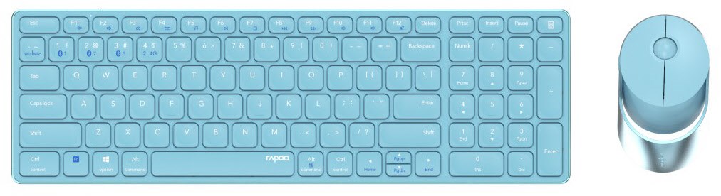 9750M (DE) Kabelloses Tastatur-Set blau