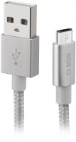 USB > Micro-USB Kabel (1m) silber